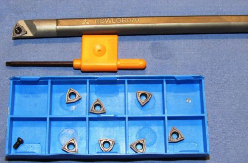 BRAND NEW  MITSUBISHI CARBIDE  BORING BAR  WITH 8 EVEREDE INSERTS KIT