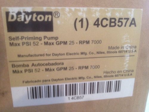 Dayton Pump 4CB57A New In Box