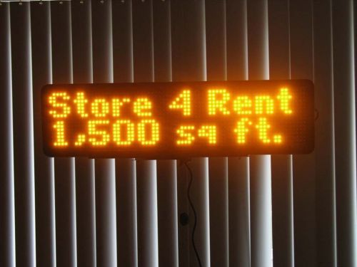 Led window sign  led  programmable message ticker 10&#034;h x 37&#034;w for sale