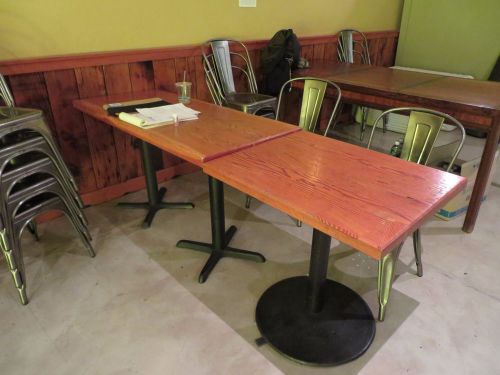 Reclaimed wood - custom made cafe tables &amp; bases - varrying sizes - 10 total for sale