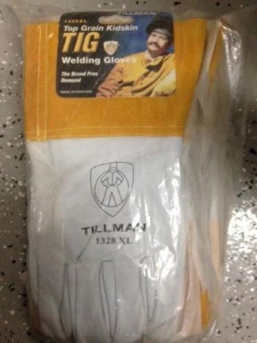 Tillman 1328 xl top grain goatskin tig welding gloves  4&#034; cuff  lot of 10 pairs for sale