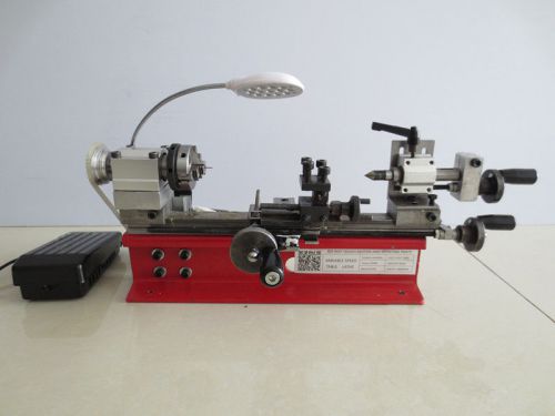 Mini lathe, metal lathe, 110V-220V, 400W, 2500rpm foot controller, Tool gifted