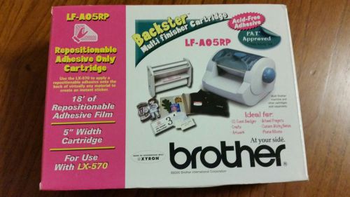 3 NEW BROTHER BACKSTER LF-AO5RP MULTI FINISHER CARTRIDGES PERMANENT ADHESIVE