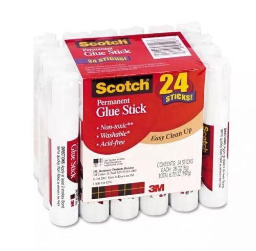Scotch Permanent Glue Stick, Pack of 24