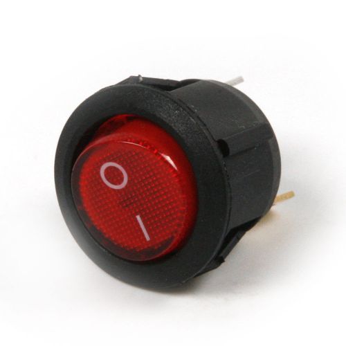 6x RED Round Dot LED Screen Rocker Toggle Car Switch SPST Car Boat Moto