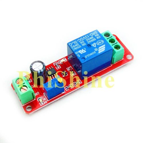 DC 12V Delay relay shield NE555 Timer Switch Adjustable Module 0 to 10 Second