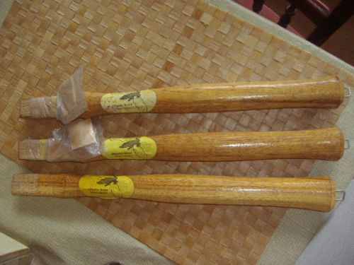 3 LOT~16&#034; HICKORY HAMMER REPLACEMENT HANDLE~EIGHT SIDE~ALLIGATOR BRAND~SHIMS~USA