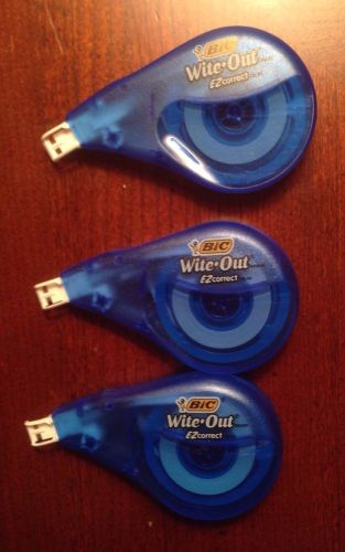 Bic Wite Out EZ Correct White Out Tape 3 Rolls