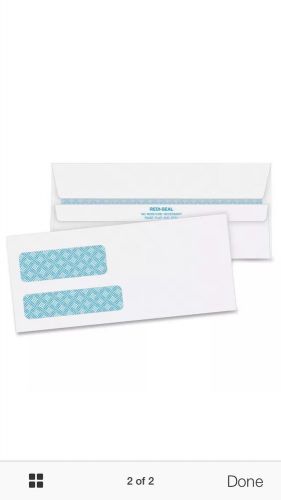 Quality Park Redi-Seal Envelope #10 Double Window Contemporary White 500/box
