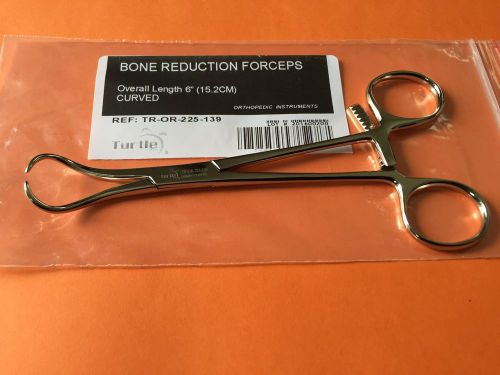 TR-OR-225-139 Turtle BONE REDUCTION FORCEPS 6&#034; Curved orthopedic Instruments