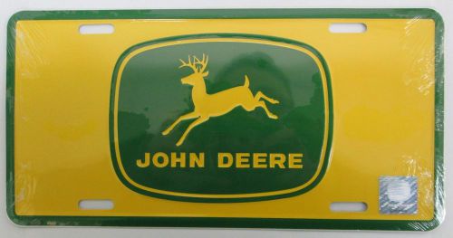 John Deere Metal License Plate w/ 1956 Logo (Yellow/Green) LP10165