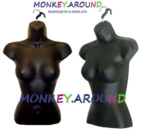 Female Mannequin Black Body Torso Form - Hard Plastic - Display&#039;s Women Clothing