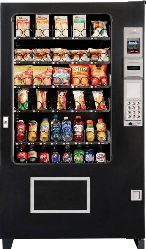 Ams glass front combo bottle/food vending machines brand new (made in america) for sale