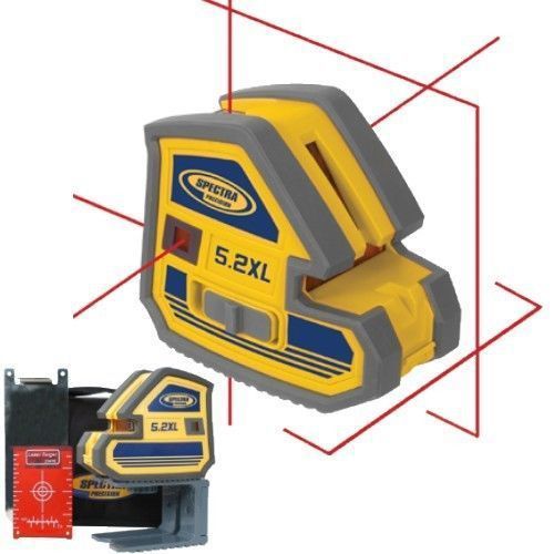 Spectra Laser Level 5.2XL Multi-Purpose 5 Point and Cross Line Laser