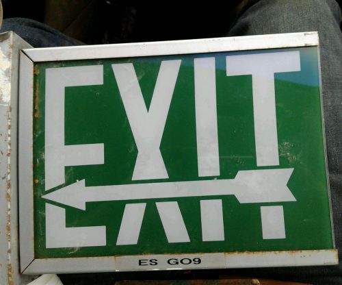 Vintage lighted exit sign