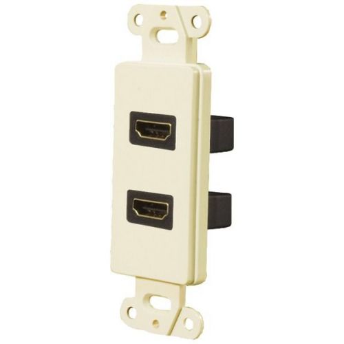Pro-wire iwm-hdmi2a dual hdmi 1.4-ready wall plate - almond for sale