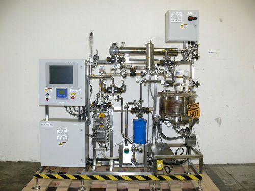 ABEC 50 Liter Process Finishing Skid w/ Heat Exchanger, SPX Mixer &amp; Strainer