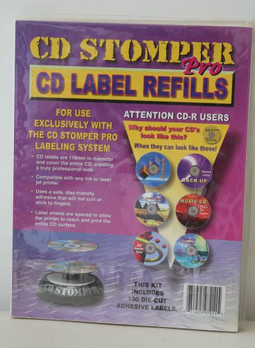 CD STOMPER PRO CD Label Refills 100 Die Cut Labels L#487