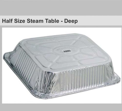 100 USA FOIL Half Size Steam Table Pans Disposable Foil Container Roaster Baker