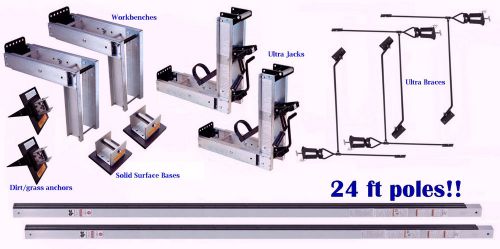 Qual-craft ultra jack aluminum pump jack scaffolding system with 24 ft poles! for sale