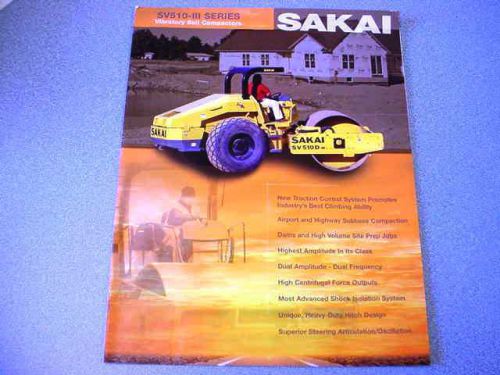 Sakai SV510-lll Series Vibratory Soil Compactors Brochure