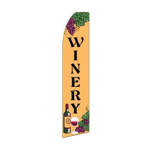Winery 15&#039; TALL BOW BUSINESS SWOOPER FLAG BANNER made in USA
