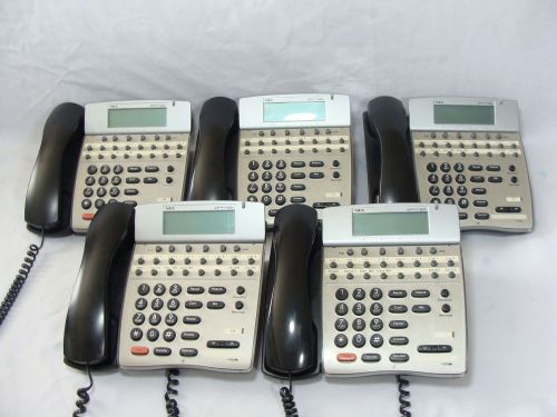 Lot of 5 NEC Dterm 80 Telephones Black Business Office Free Shipping Workin LQQK