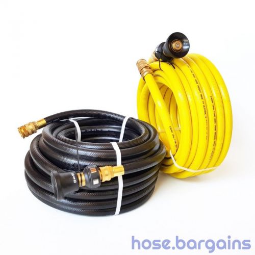Fitted fire hose 19mm x 36 metres - uv stabilised australian 3/4&#034; brass fittings for sale