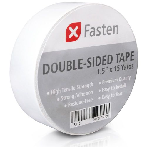 XFasten Double Sided Tape Heavy Duty 1.5-Inch by 15-Yards Single Roll