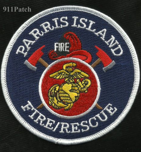 PARRIS ISLAND, SC - FIRE &amp; RESCUE USMC Marine FIREFIGHTER Patch Fire Department