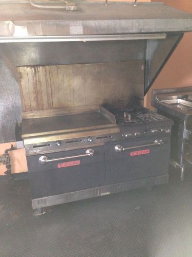 Vulcan 4 Burner 36&#034; Flat Grill 2 Ovens  Natural Gas