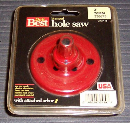 Do It Best 336675 3&#034; Self Arbored Hole Saw Manufactured By MK Morse USA