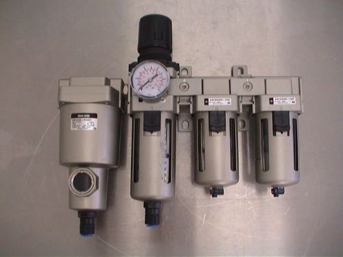 SMC Filter Regulator (EAW4000-F04), Water Separator, And Two Mist Separators