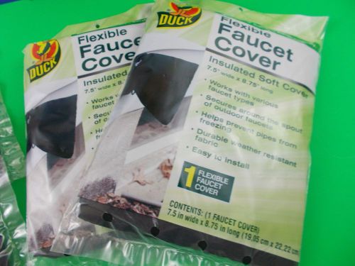 Faucet Cover X 2 Duck Brand Insulated Soft Flexible Freeze Protection bag 7.5&#034; w