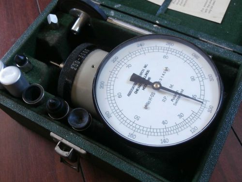 ASSOCIATED RESEARCH INC. CHICAGO IL. VINTAGE R.P.M RPM GAUGE METER * SWISS MADE