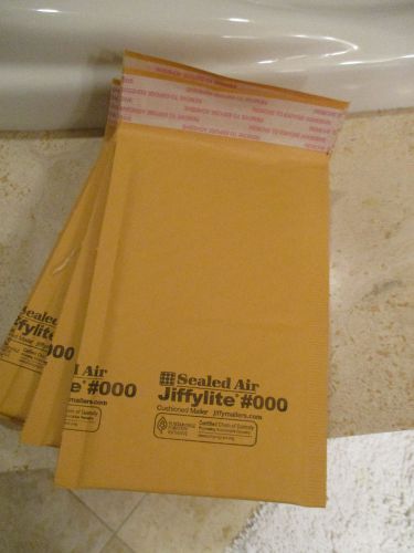 #000 4&#034; by 8&#034; Kraft Bubble Mailers Bags Jiffylite self seal pack of 10