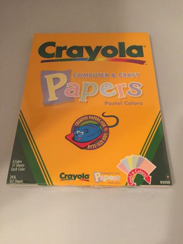New Crayola 102 Sheets of Crayola Pastel Computer/Craft Papers!