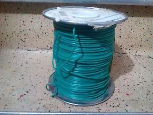 1 roll 1000 foot 1015/1230 18t162 green industrial electric wire 600v mtw 105c