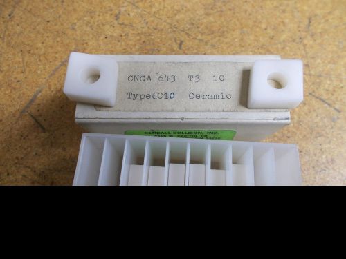 Kendall Collison Inc CNGA 643 T3 10 Typc CC10 Ceramic Inserts New (Lot of 8)
