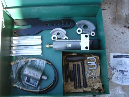 GREENLEE 782 HYDRAULIC PIPE BENDER  1/2&#034;-2&#034; PIPE &lt;Comes w 3/4&#034;OD and 1&#034;OD shoes&gt;