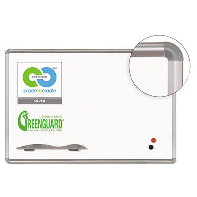 Green Rite Dry Erase Board, 96 x 48, White, Silver Frame, Sold as 1 Each