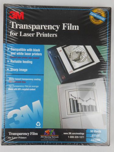 3M Transparency Film CG3300 for Laser Printers 50 Sheets New Sealed
