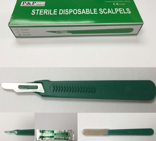 SCALPEL  #15 200 per/case Plastic Handle Carbon steeel,SURGICAL Designed in USA