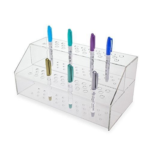 Source One LLC Source One Deluxe 64 Pen Commercial Clear Acrylic 2 Tier Display