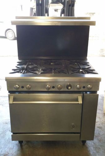 Imperial IR-6 Commercial 36&#034; 6 Burner Range with Oven