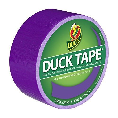 Duck Brand 1265017 Color Duct Tape, Purple, 1.88 Inches x 20 Yards, Single Roll