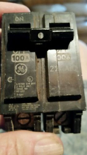 Used GE THHQL2100  100 amp 2 pole plug in 22kA 120/240 volt breaker