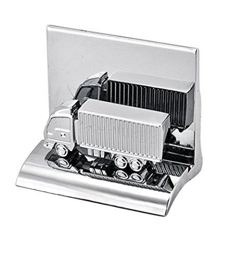 MINYA Chrome Metal Business Card Holder - Container