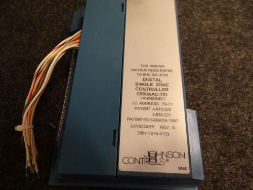 JOHNSON CONTROLS DIGITAL SINGLE ZONE CONTROLLER C500AAC-701