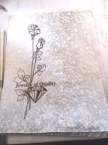 74 Silver-Tone Rose Jewelry Paper Gift Bags 8.5 x 11 Tote